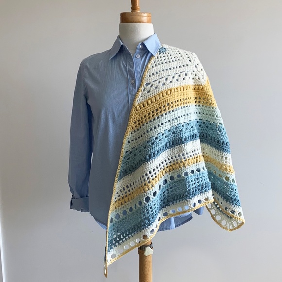 Triangle Crochet Scarf / Handmade Scarf - Picture 7 of 7